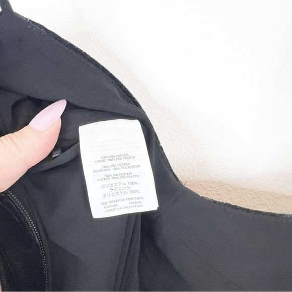 J. Crew Sleeveless Cropped Wide Leg Velvet Jumpsuit 0 Black - Picture 7 of 8